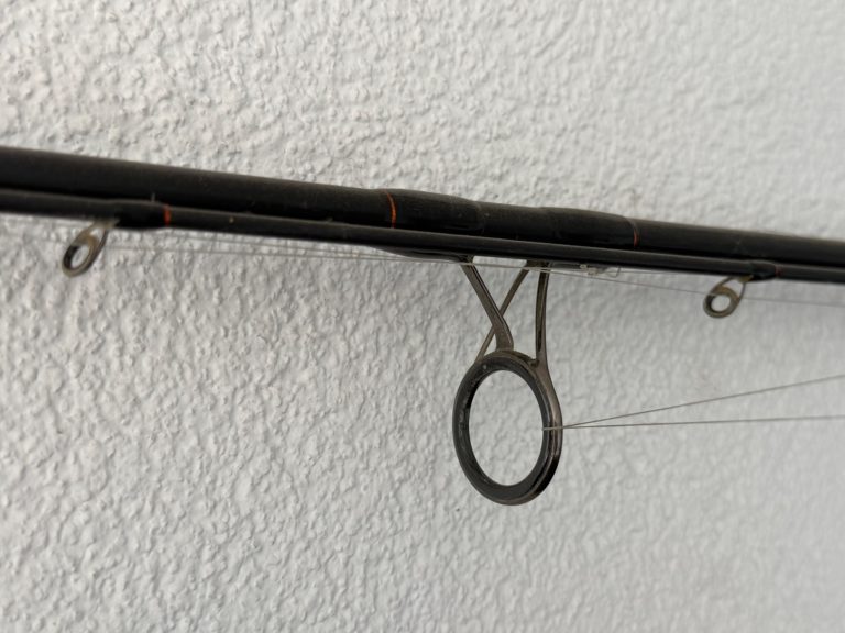 Rod guide insert inside a fishing rod guide